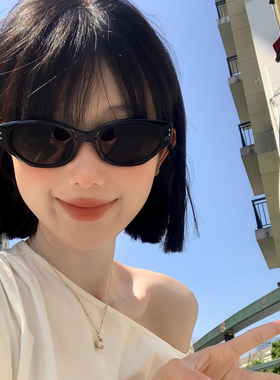 2026新款黑框猫眼墨镜女士高级感