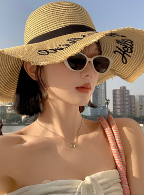 海边度假大帽檐太阳帽女2026年春