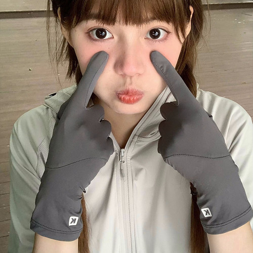 分指加长款冰丝防晒手套女士夏季