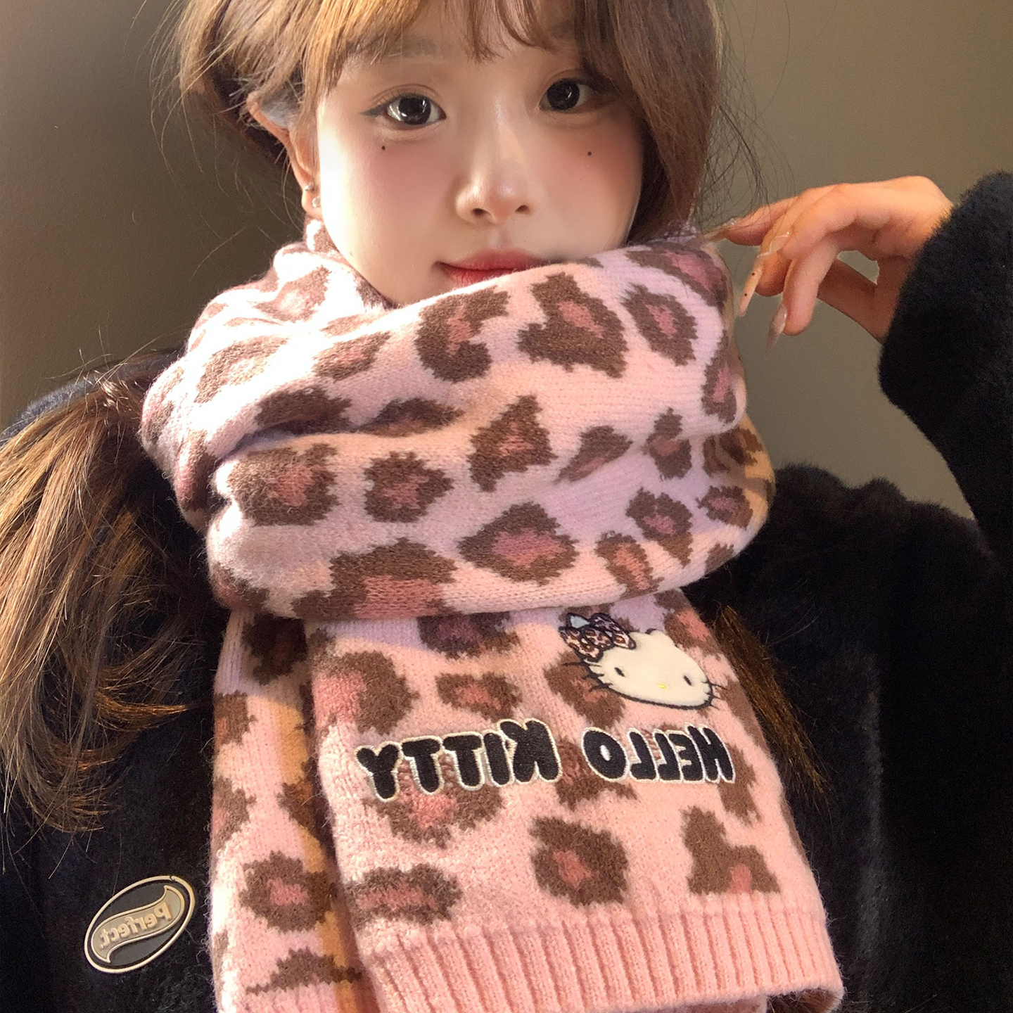 三丽鸥正版HelloKitty粉色豹纹