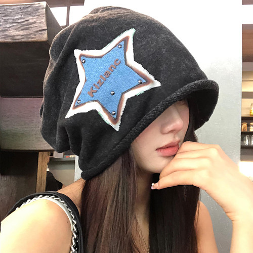 美式复古星星山系冷帽女秋冬季