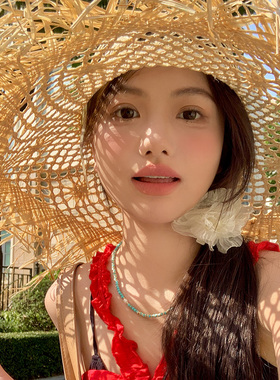 大帽檐拉菲草帽女春夏季新款度假