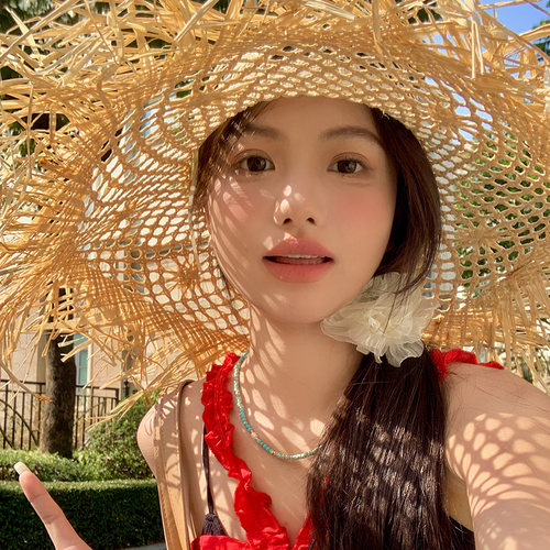 大帽檐拉菲草帽女春夏季新款度假
