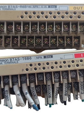 OMRON欧姆龙PLC远程模块B7A-R6B16输出B7AS-T6B6输入没边盖16点位