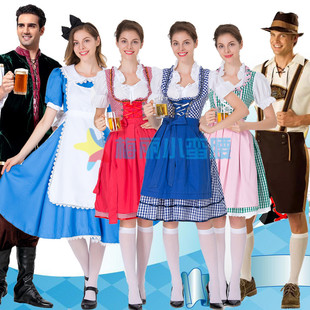 万圣节服装巴伐利亚德国慕尼黑啤酒节女仆装啤酒妹服装女佣叮咚服