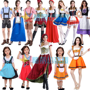 德国慕尼黑啤酒节服装女 巴伐利亚传统服饰 啤酒妹啤酒宝贝演出服