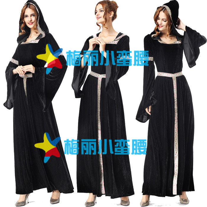 欧洲宫廷女王装复古贵族礼服话剧万圣节演出化妆舞会表演服晚宴服