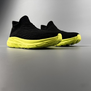 透气百搭厚底懒人健步鞋 一脚蹬弹力网高帮袜子鞋 情侣款 外贸夏季