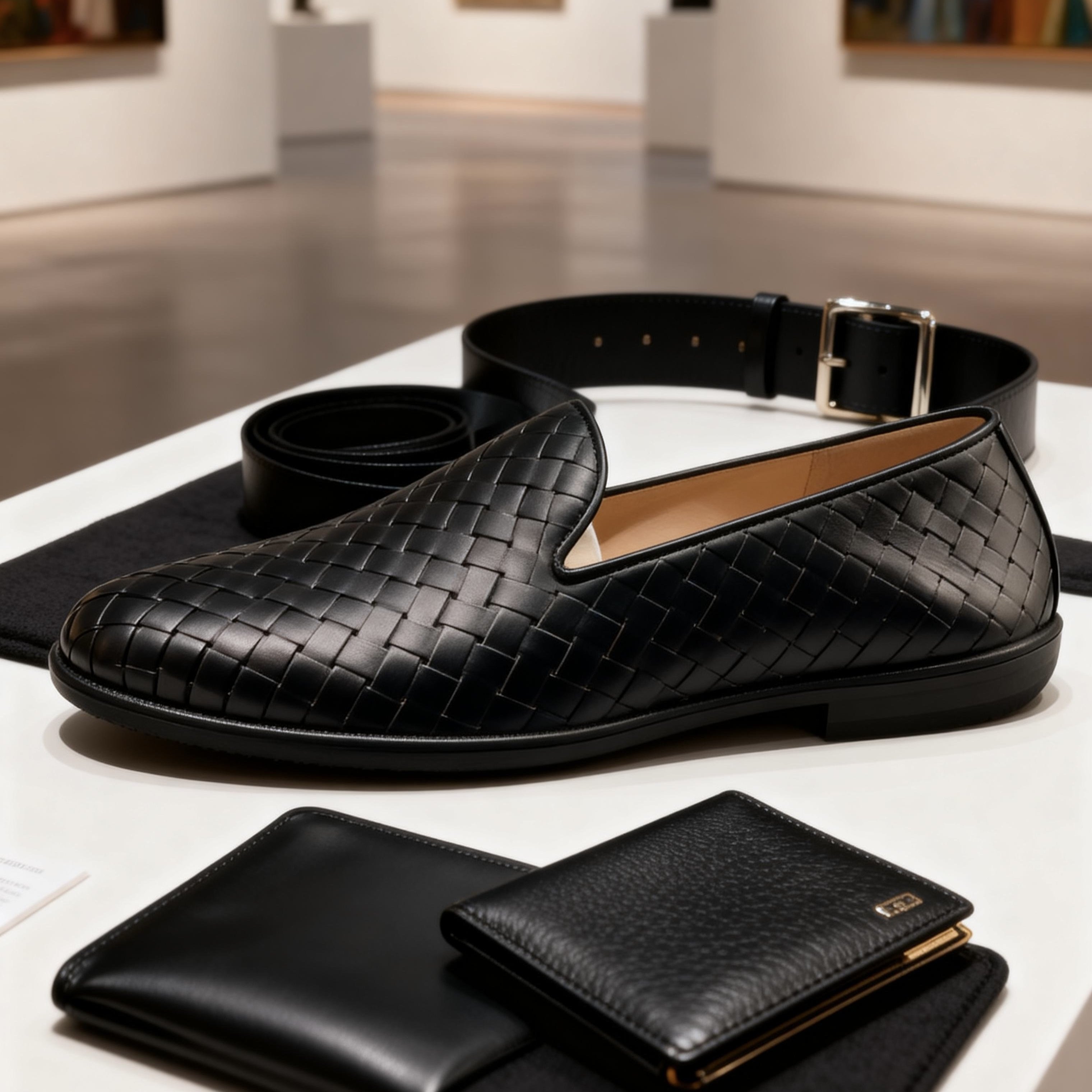 真皮头层牛皮编制一脚蹬豆豆鞋男