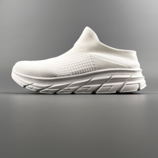 超值外贸男女款包头半拖鞋夏季户外休闲小白鞋懒人一脚蹬网面拖鞋