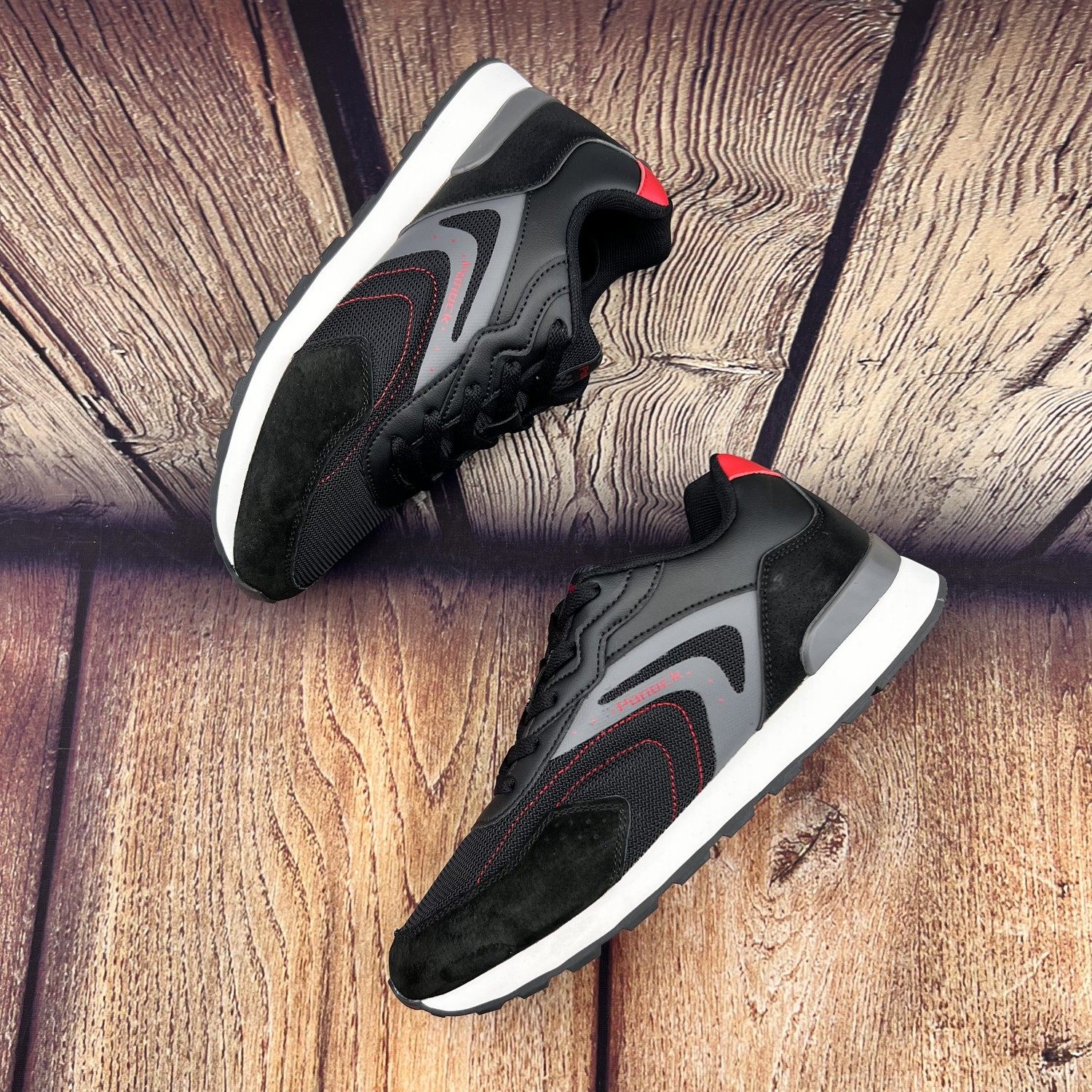 外贸 韩国柜 春季男真皮猪八皮阿甘鞋时尚复古百搭运动休闲慢跑鞋