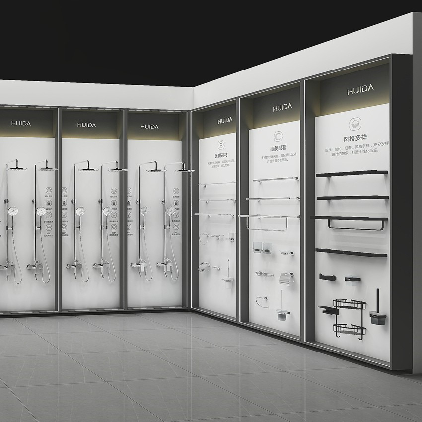 卫浴展板浴巾置物架展示板箭牌惠达淋浴花洒挂板水龙头定做展示架