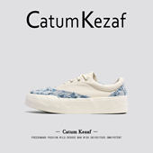 文艺清新 新款 美国CatumKezaf平底帆布鞋 夏季 低帮休闲板鞋 男女款