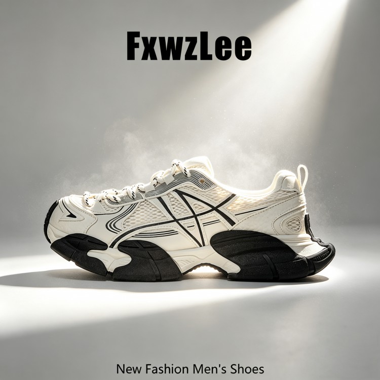 【雾感清冷】FxwzLee2026早秋款轻量网面老爹男鞋休闲运动慢跑鞋