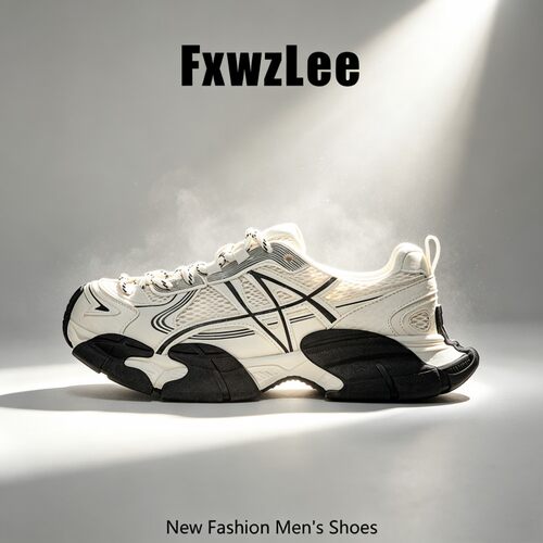 【雾感清冷】FxwzLee2026早秋款轻量网面老爹男鞋休闲运动慢跑鞋