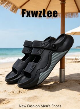 【水陆两用】FxwzLee2026夏季机甲风凉鞋男款户外洗车防滑沙滩鞋
