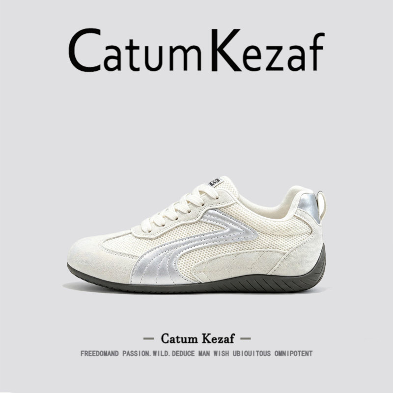 [清冷简约]美国CatumKezaf德训鞋女秋季轻便软底休闲鞋赛车阿甘鞋