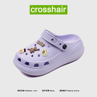 【可爱爆表】crosshair夏季童话女主角洞洞鞋小熊baby泡芙凉拖鞋