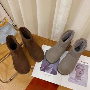 VK定制 韩版时尚真皮羊毛保暖雪地靴女5500-215