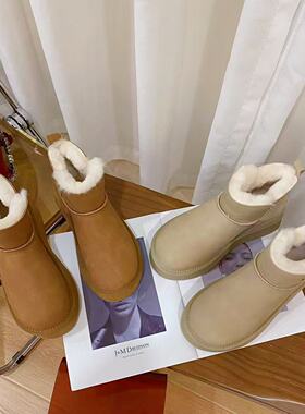 VK定制 韩版时尚真皮羊毛保暖雪地靴女3029