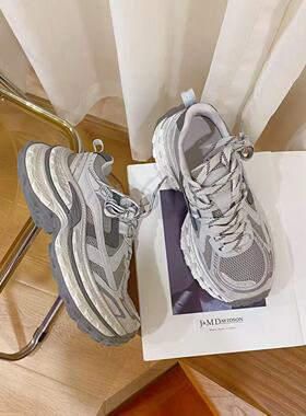 VK定制 韩版真皮时尚休闲运动鞋女