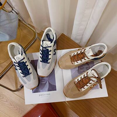 韩版真皮时尚休闲运动鞋女