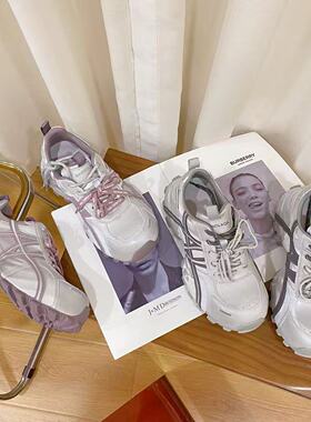 VK定制 韩版真皮时尚休闲运动鞋女6886-1