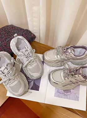 VK定制 韩版真皮时尚休闲运动鞋女15358