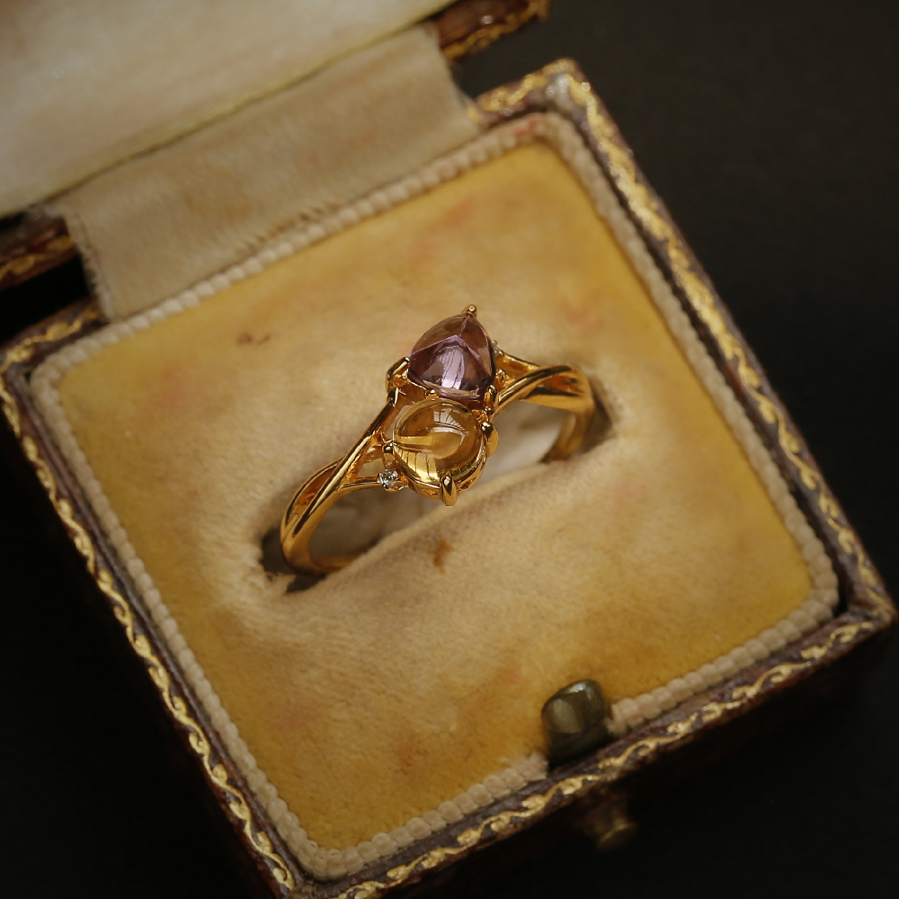 宇宙浪漫原创设计风星月银河戒指