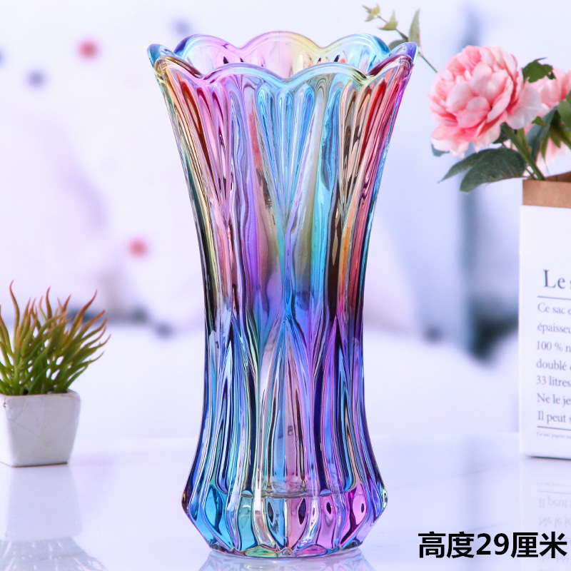 富贵竹百合台面花瓶插花养花大号