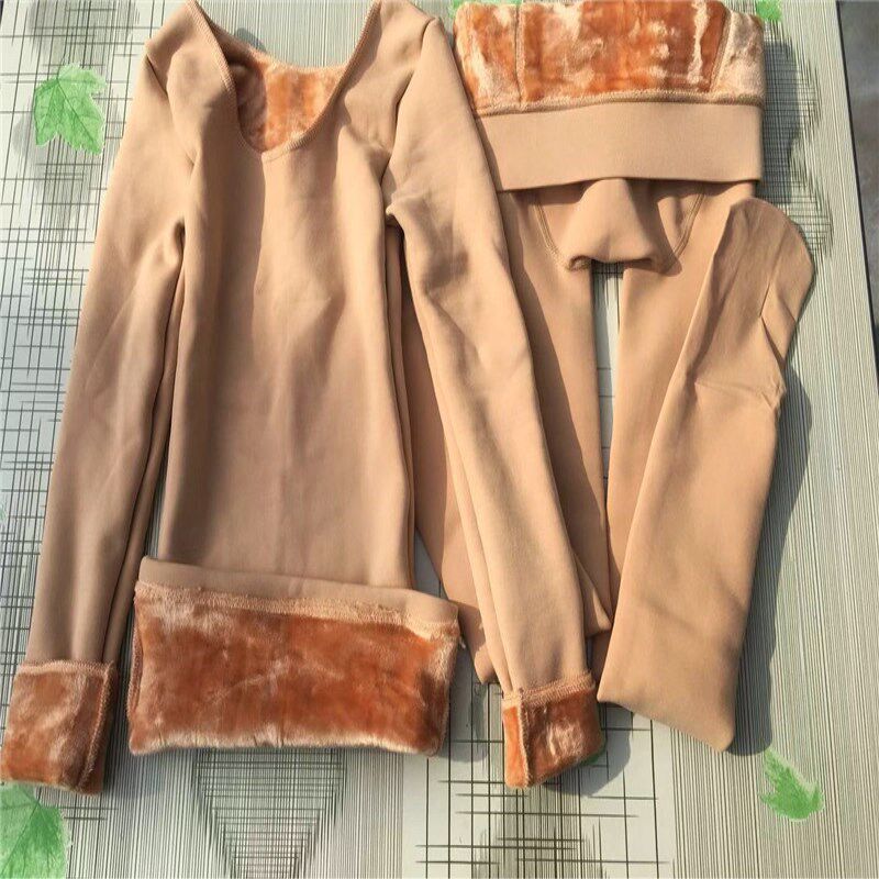 秋冬保暖内衣肤色加绒加厚打底衫