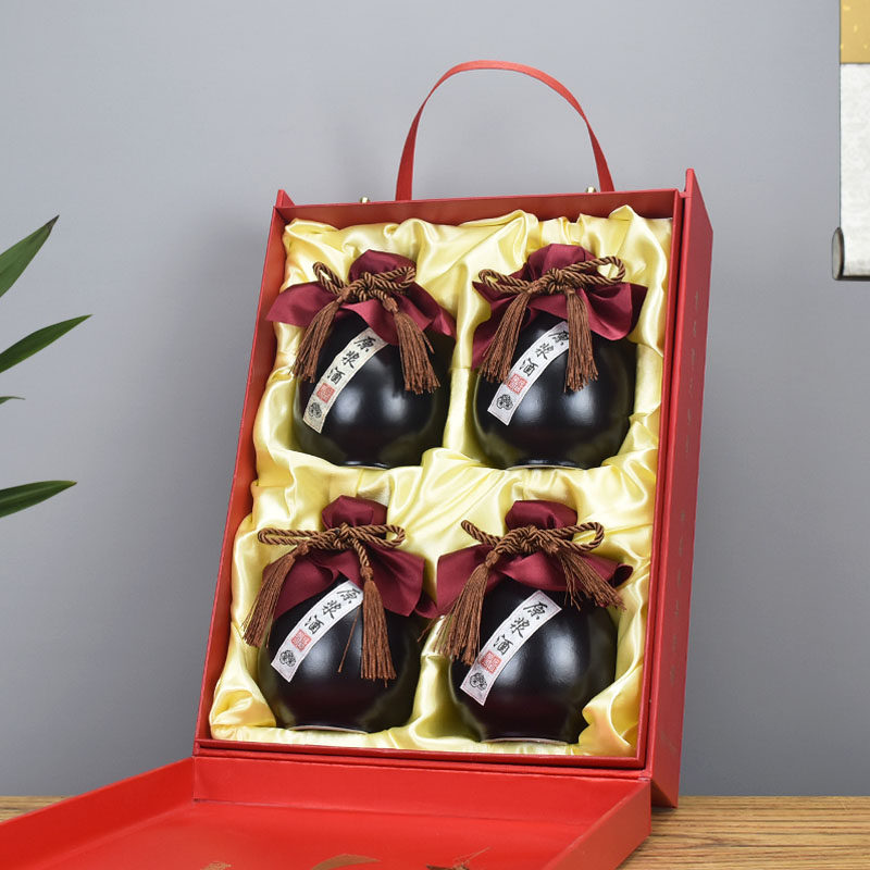 一斤装陶瓷酒坛包装锦盒礼盒酒盒空瓶子小酒壶白酒酒瓶套装