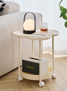 可移动小推车客厅沙发边几创意侧边柜置物架小茶几桌子餐厅零食台