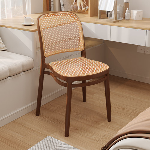 中古编藤方凳子复古卧室梳化妆椅