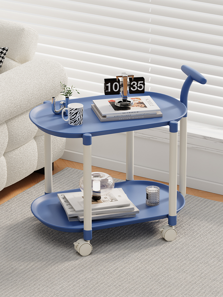 可移动沙发边几小推车置物架落地带轮卧室零食架客厅收纳储物架子