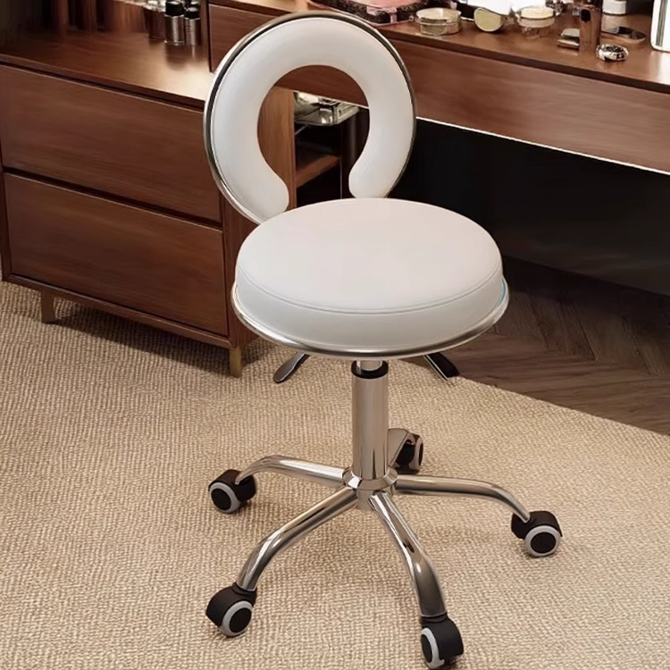 电脑椅美容院前台师傅椅带靠背万向轮可移动舒适久坐防污电竞椅子