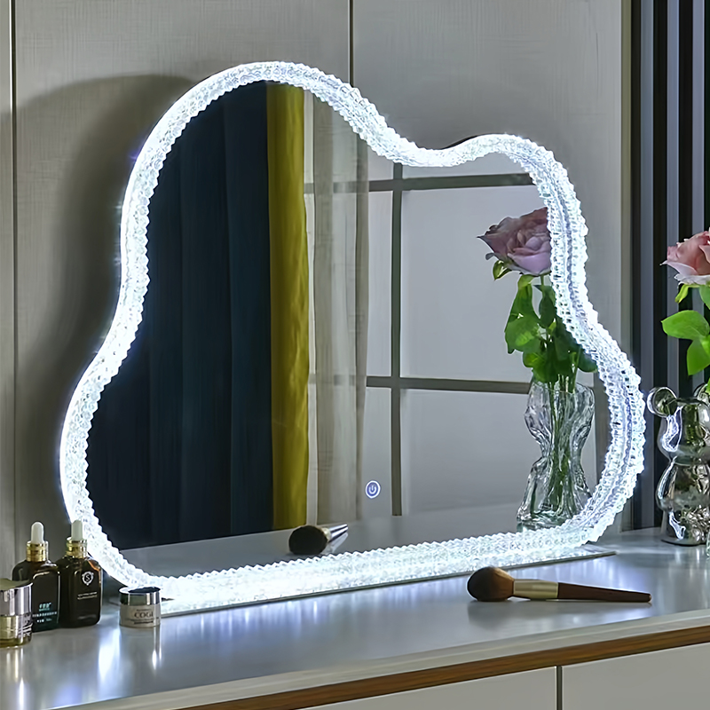 化妆镜带灯led智能台式梳妆镜