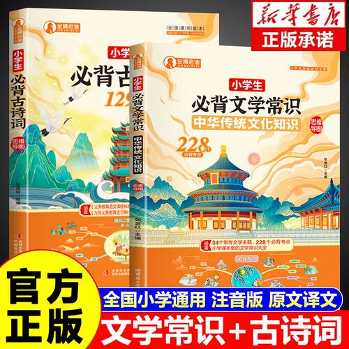 2024小学生必背文学常识必背古诗词1-6年级小学语文必备基础知识中国古代现代文学文化常识一本全藏在小学课本里阅读理解专练书籍