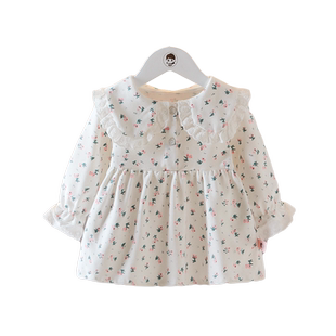 童装女童碎花上衣春装女宝宝长袖打底衫1-2-3岁婴幼儿春天衣服潮