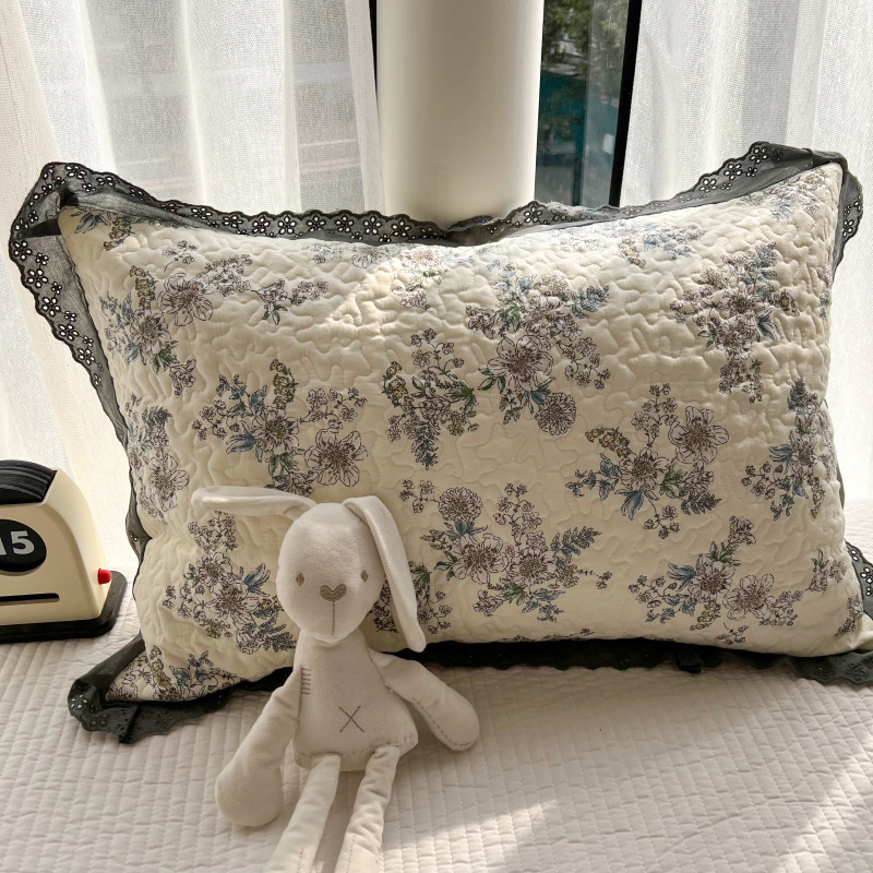 全棉韩版夹棉床盖枕头套