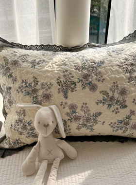 韩版绗缝夹棉全棉枕套48x74枕头套加大50x80枕芯套40x60单人花边