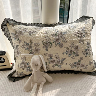 新款全棉花边纯棉枕套一只装枕头套宿舍家用加大单人40X60cm50X80