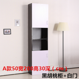 简易带门书柜书架省空间自由组合经济型家用阳台置物木柜定制定做