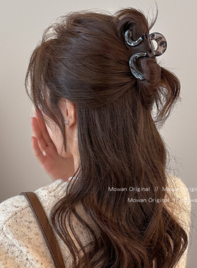 几何π型发夹女后脑勺半扎发鲨鱼夹高级感发抓夹子头饰品发卡发饰