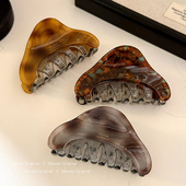 仿醋酸三角发夹2025新款 高级感鲨鱼夹后脑勺盘发抓夹发卡夹子头饰