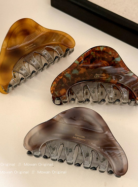 仿醋酸三角发夹2026新款高级感鲨鱼夹后脑勺盘发抓夹发卡夹子头饰