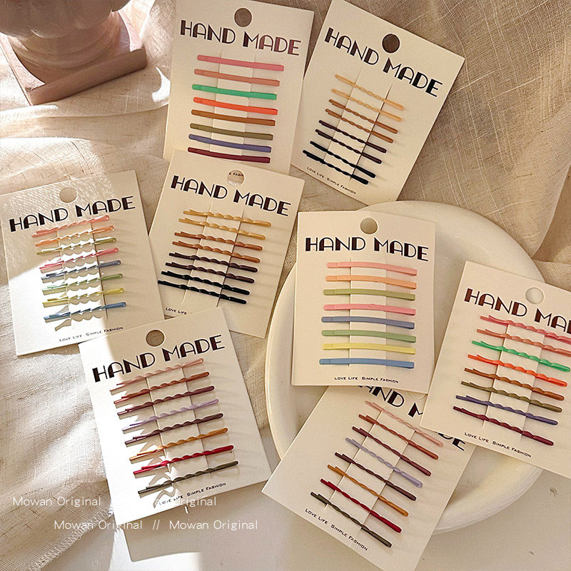 百搭彩色麻花发夹女侧边碎发刘海夹发饰前额一字夹边夹子发卡头饰