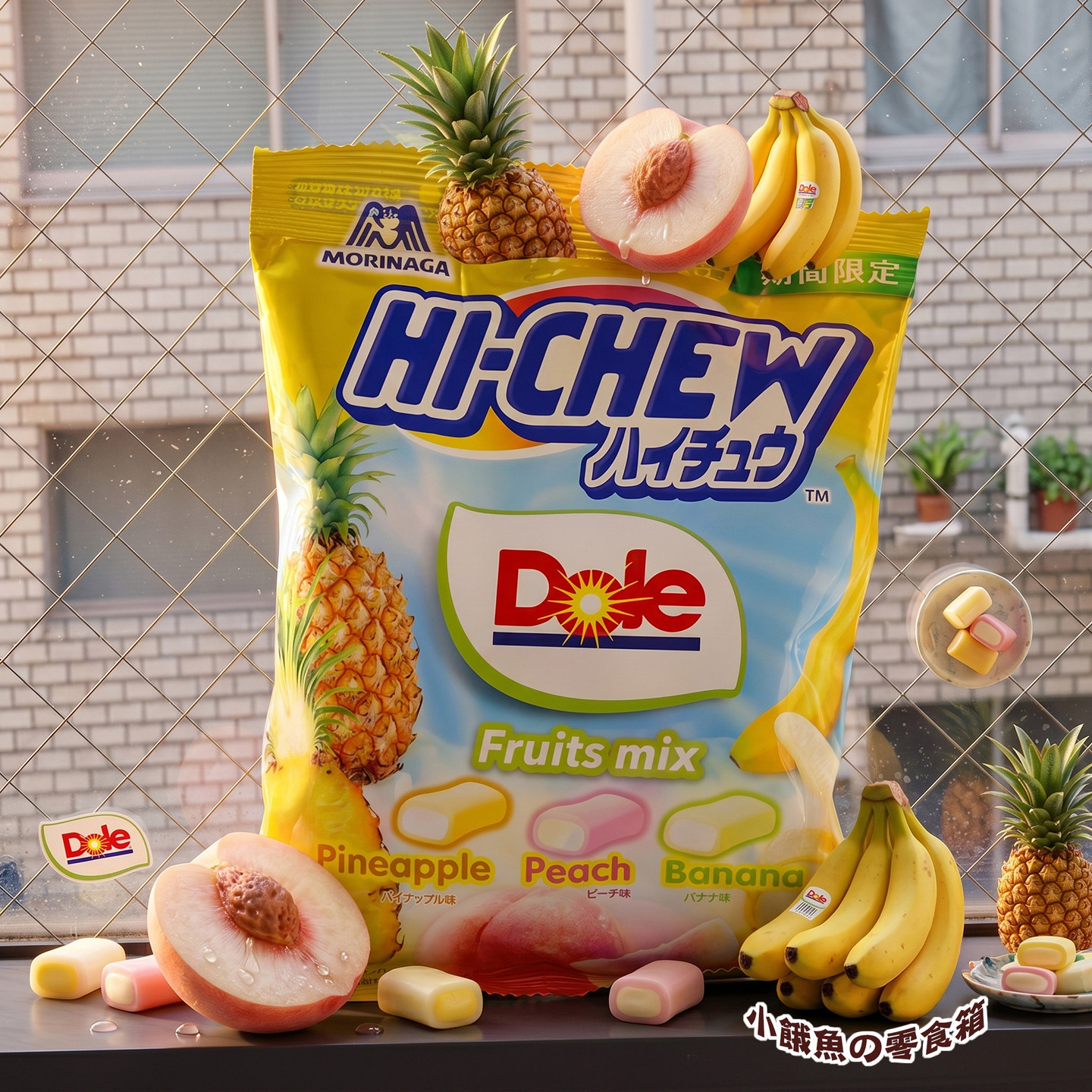 日本进口森永嗨啾HI-CHEWDole都乐联名水果混合软糖香蕉菠萝蜜桃