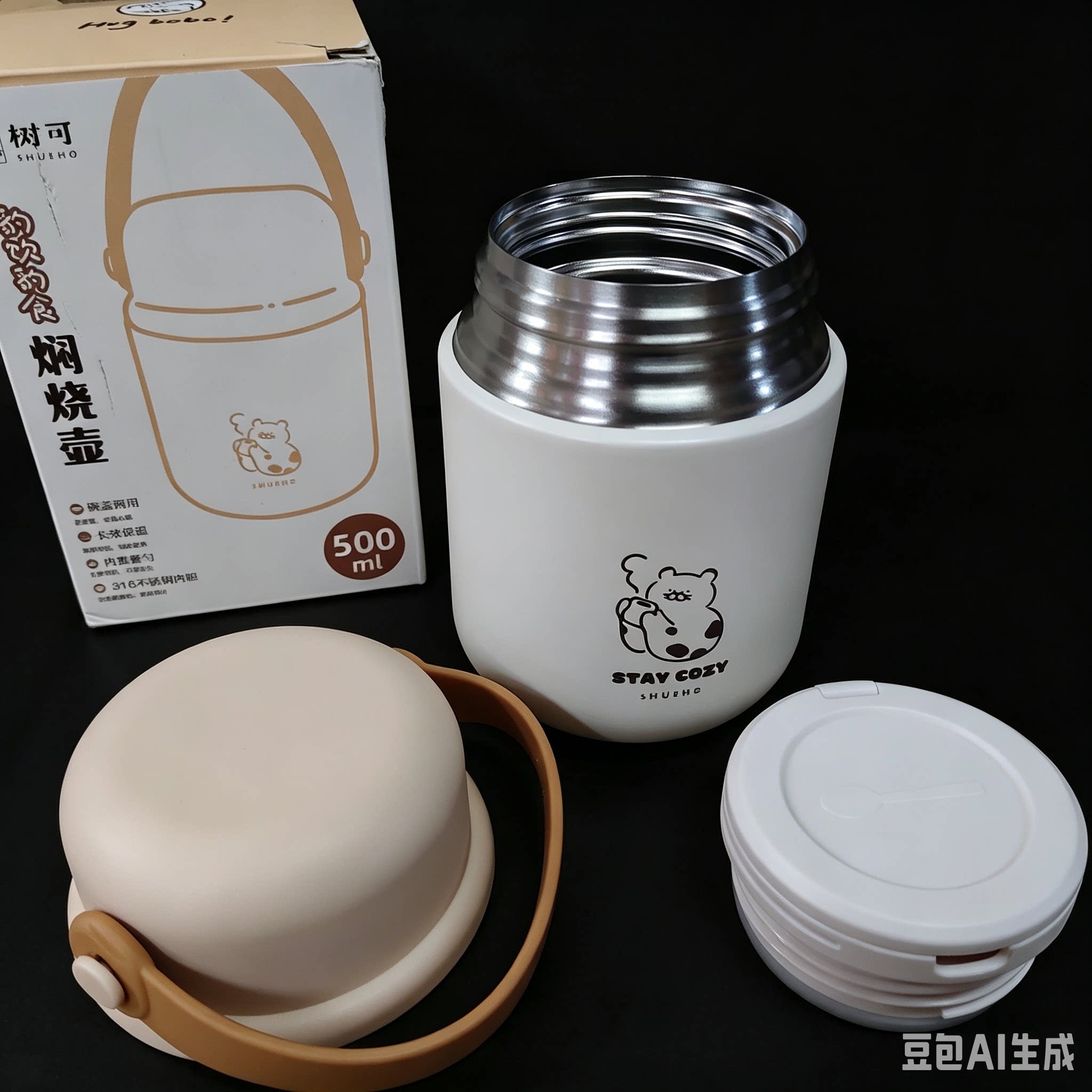 树可焖烧壶316不锈钢保温饭盒提桶超长汤壶上班族带饭粥杯500ML
