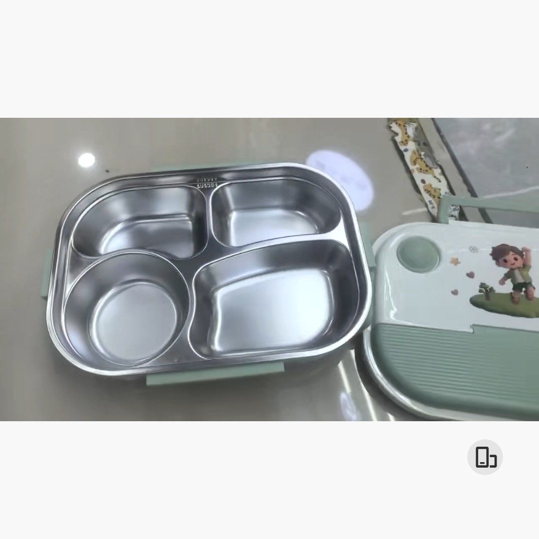 家典美304不锈钢饭盒学生上班族便当盒便携食品级午餐盒餐盘带盖